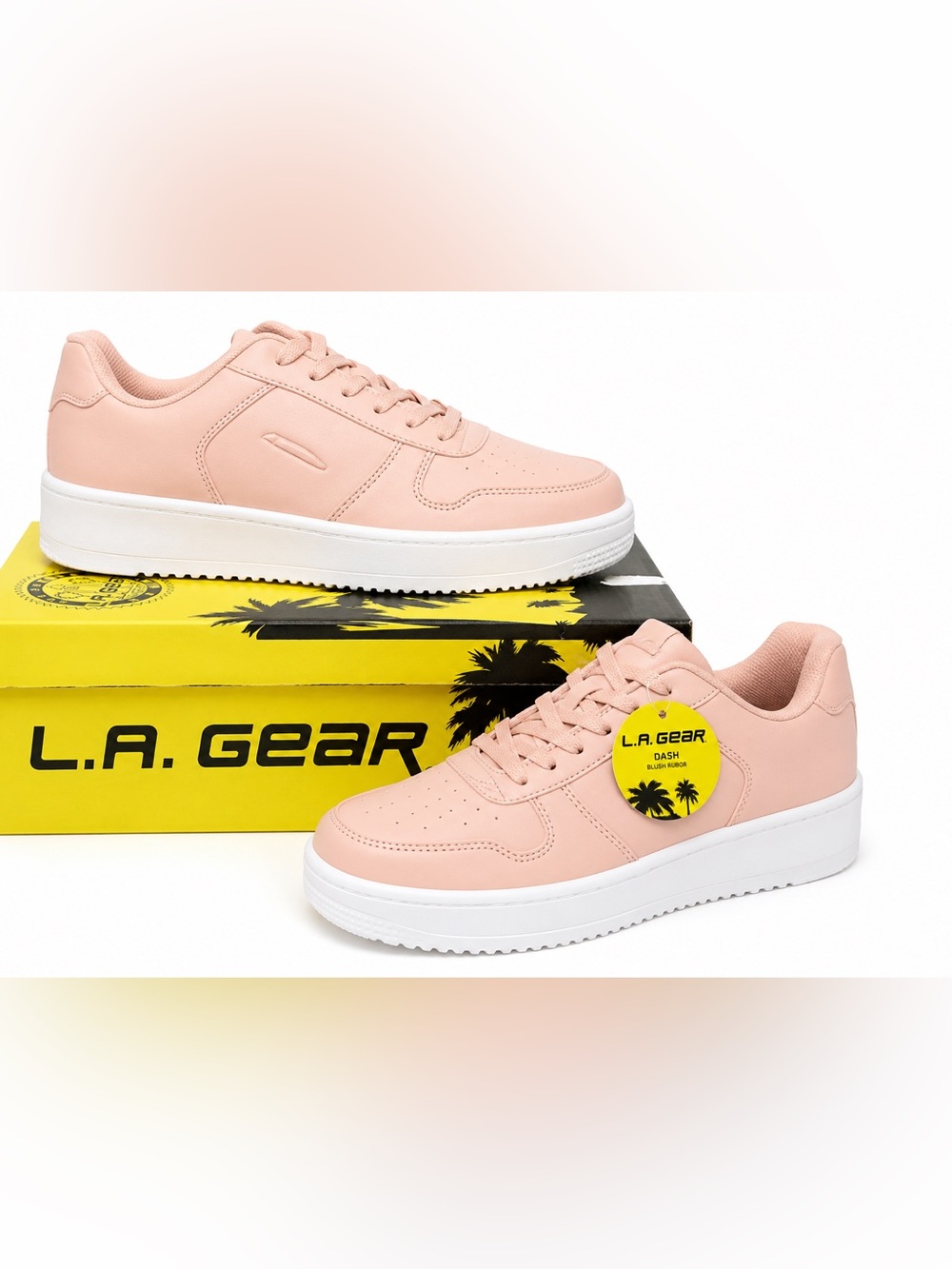 L.A. Gear Dash Sneakers Blush Pink Platform Casual Shoes Women’s Size 12 NIB